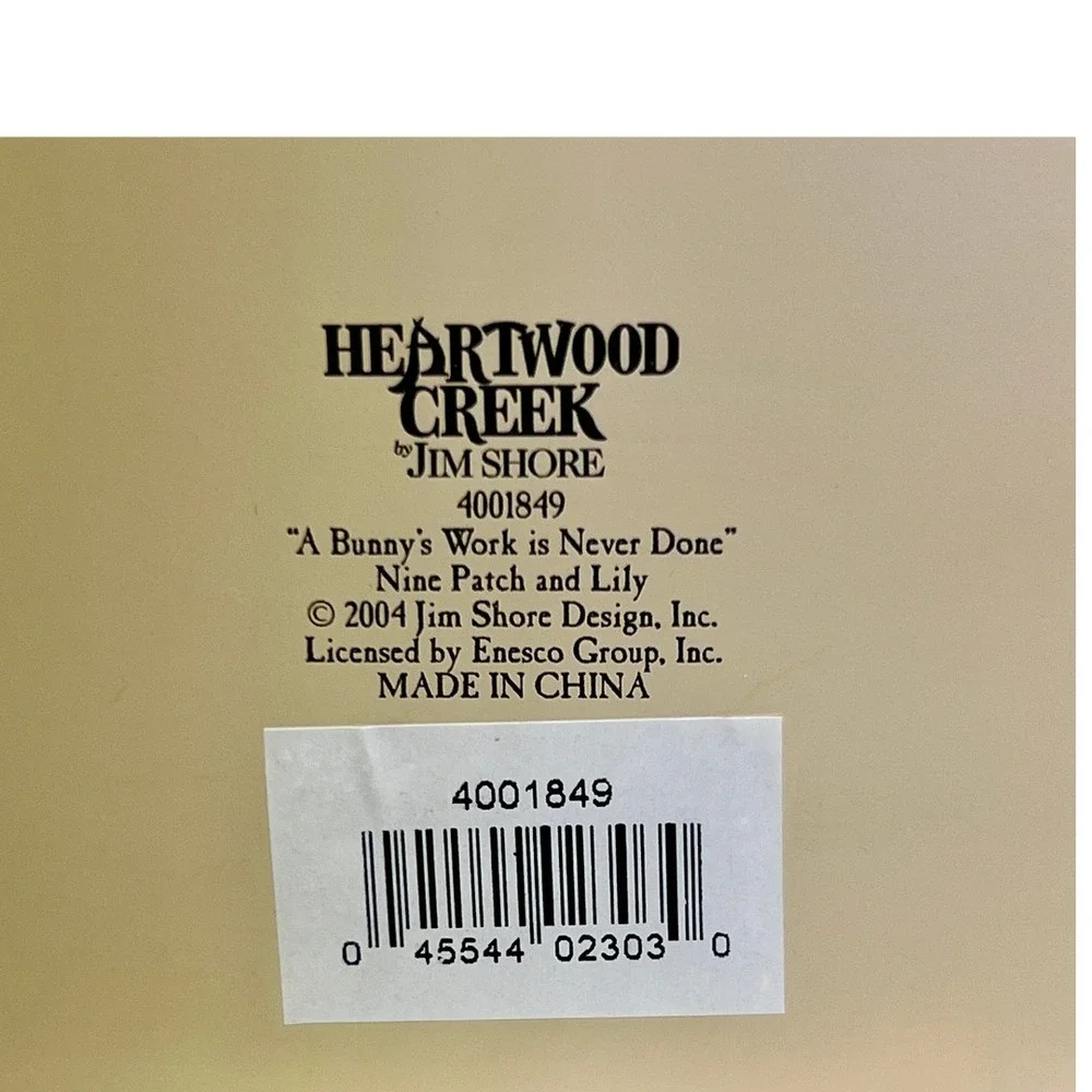 Jim Shore 2004 "A Bunny's Work is Never Done" Easter Bunny Wheelbarrow - Picture 13 of 16